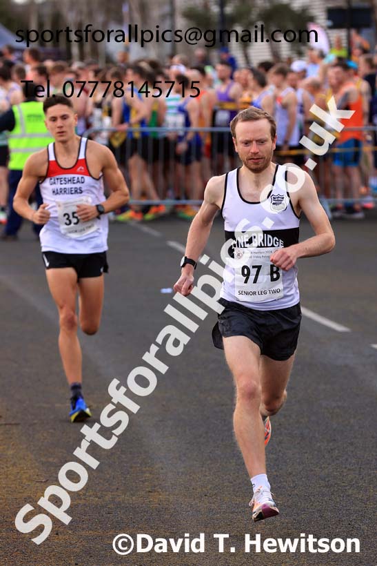 Senior mens 2024 Elswick Harriers Good Friday Relays, Newburn, Newcastle Upon Tyne  Photo: David T. Hewitson/Sports for All Pics